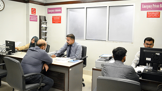 Patient Admissions Office at LNH